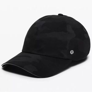 🆕 Lululemon Fast and Free Womens Run Hat, Black Camo